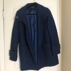 Midi length wool coat